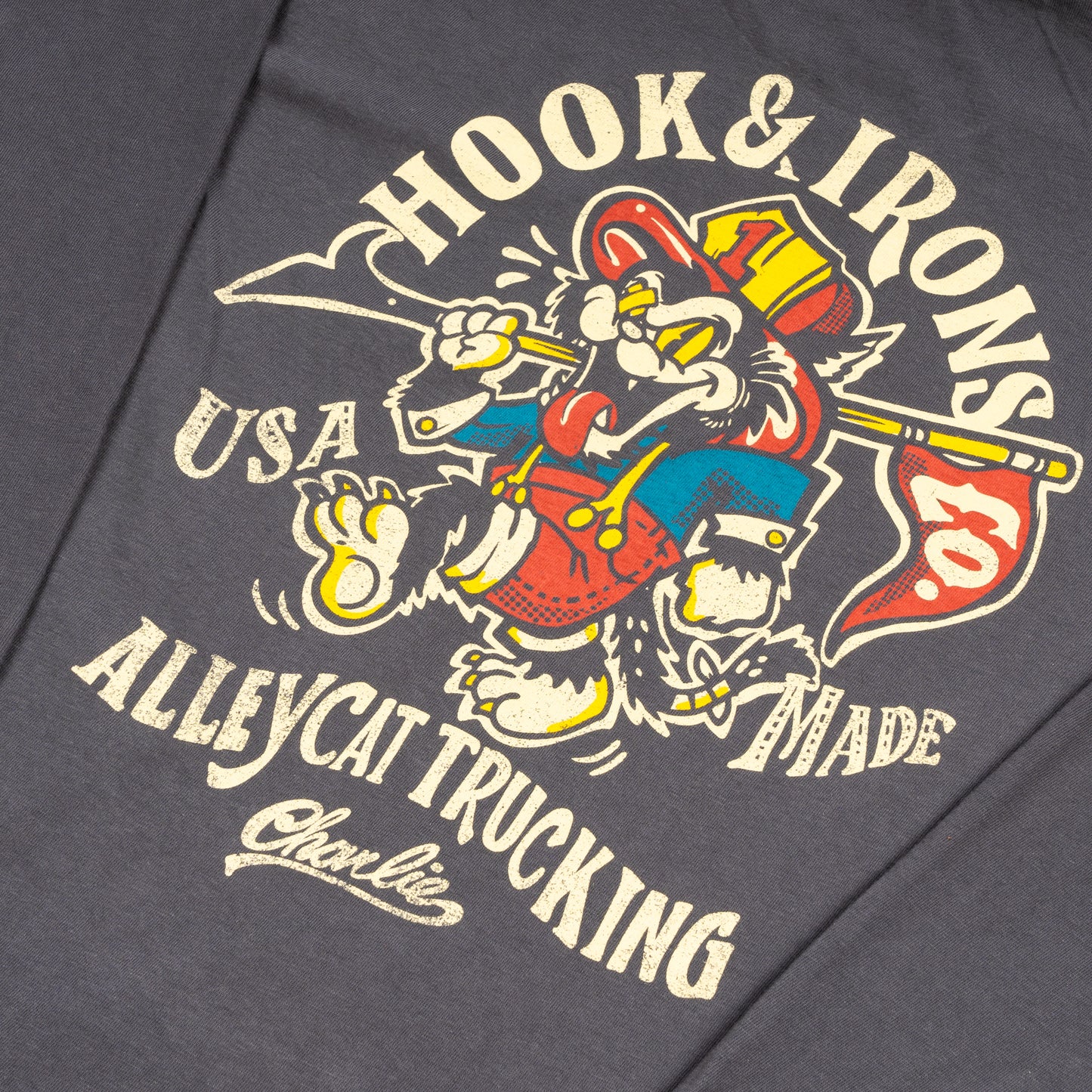 Firefighter Long Sleeve T-Shirt (Graphite) | Model: Alleycat