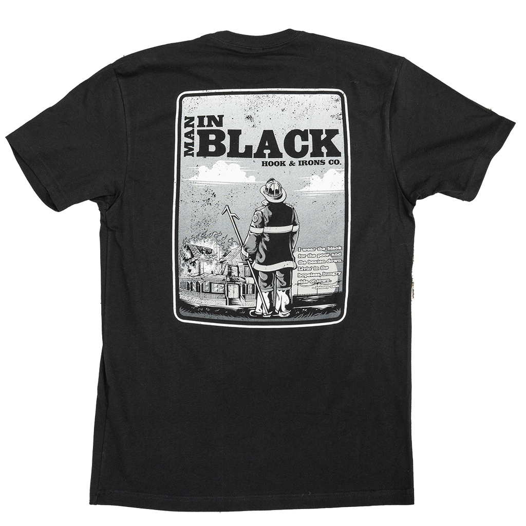 Firefighter T-Shirt (Black) | Model: Cash: Walk The Line