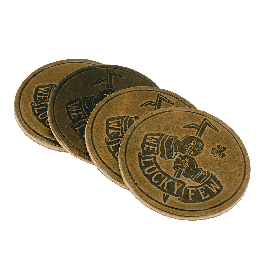 We Lucky Few Leather Coasters - Set of 4