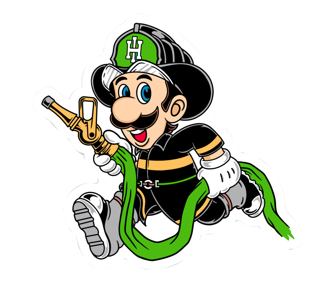 Firefighter Vinyl Slap Sticker | Model: Luigi Firehose