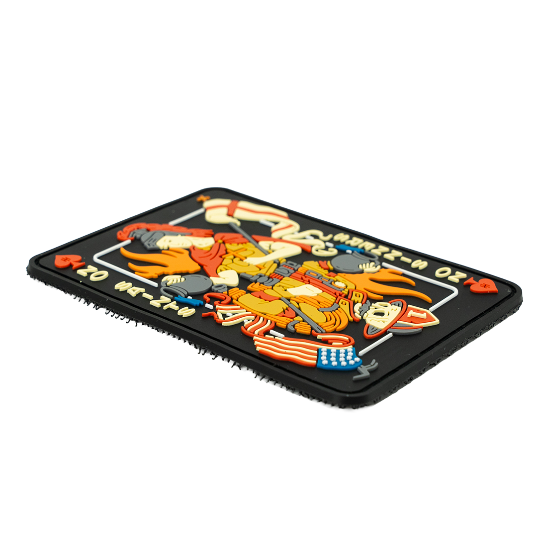 Decorative PVC Patch with colorful design on a black background