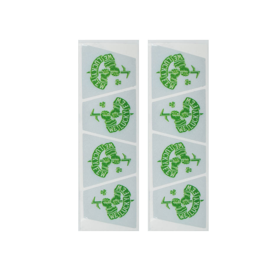Six green Boston Celtics-themed 'Lucky You' sticker decals arranged in two rows of three on a white background.