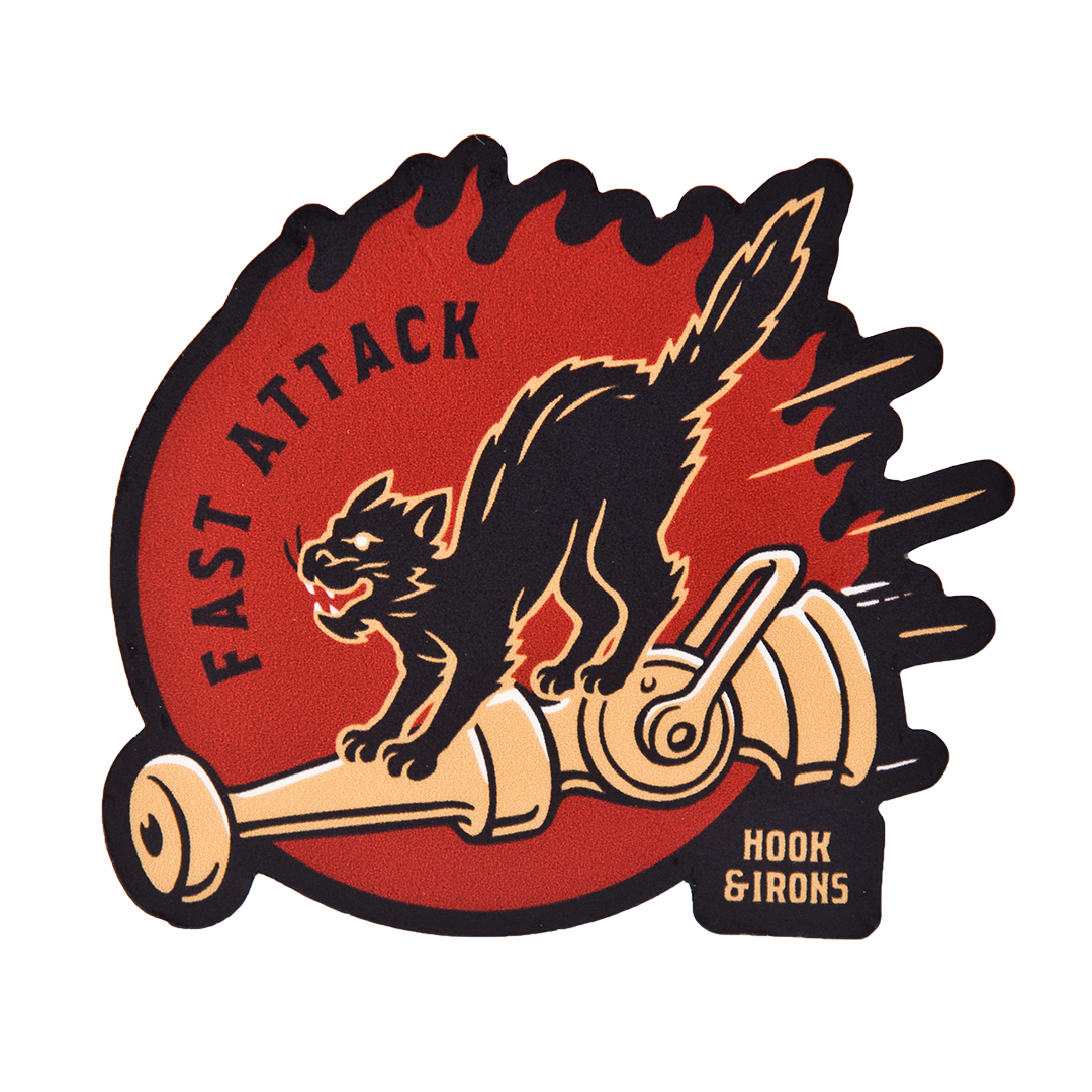 Firefighter Vinyl Slap Sticker | Model: Fast Attack, Smooth Bore 4ever