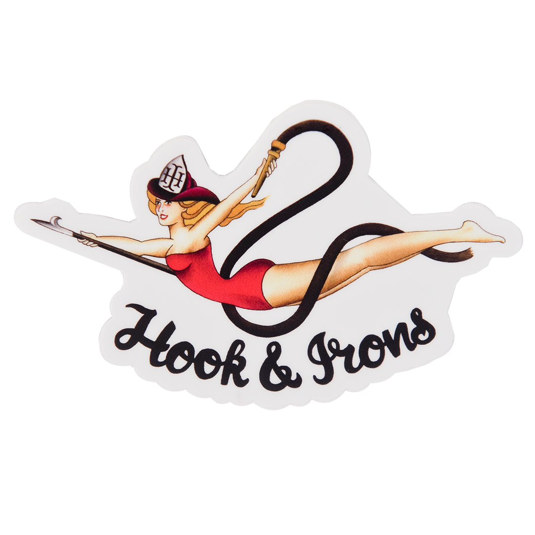 Firefighter Vinyl Slap Sticker | Model: Fire Belle Pinup