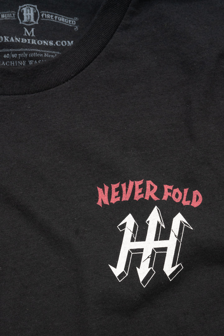 Never Fold - Black Tee