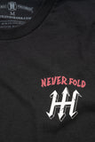 Never Fold - Black Tee