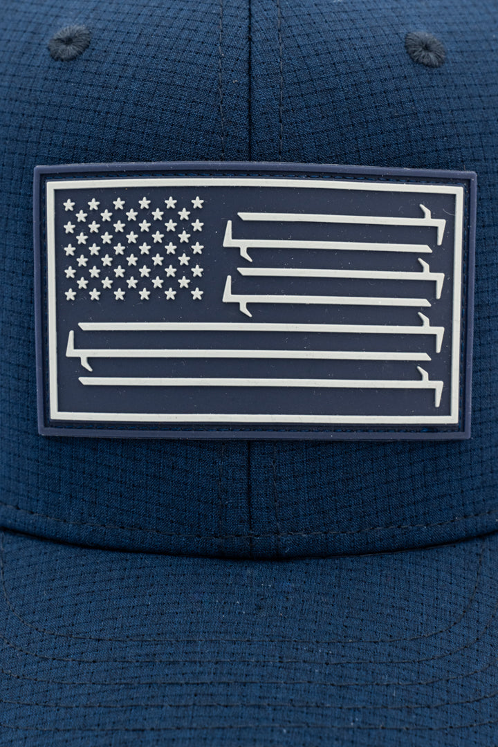 Stars And Bars Navy - Stretchfit Techmesh Hat