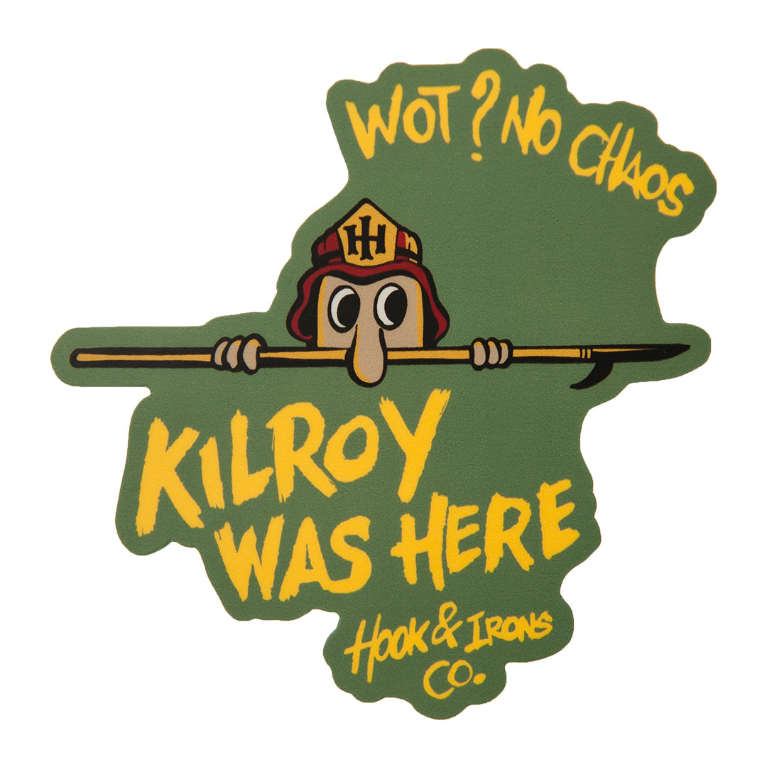 Firefighter Vinyl Slap Sticker | Model: Kilroy Was Here