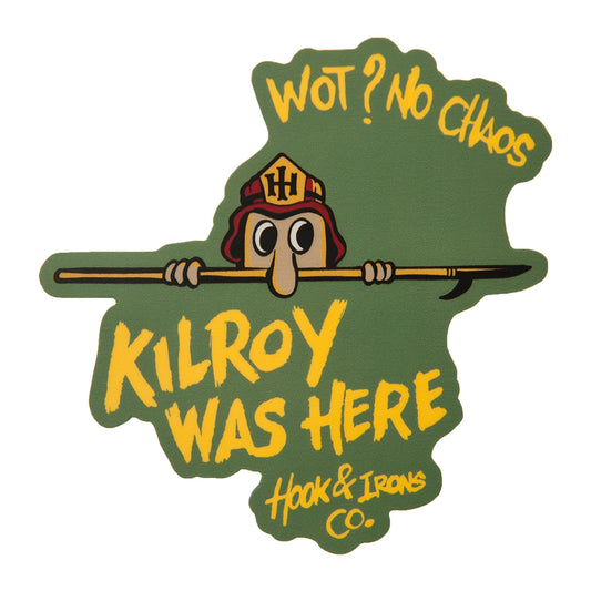 Firefighter Vinyl Slap Sticker | Model: Kilroy Was Here