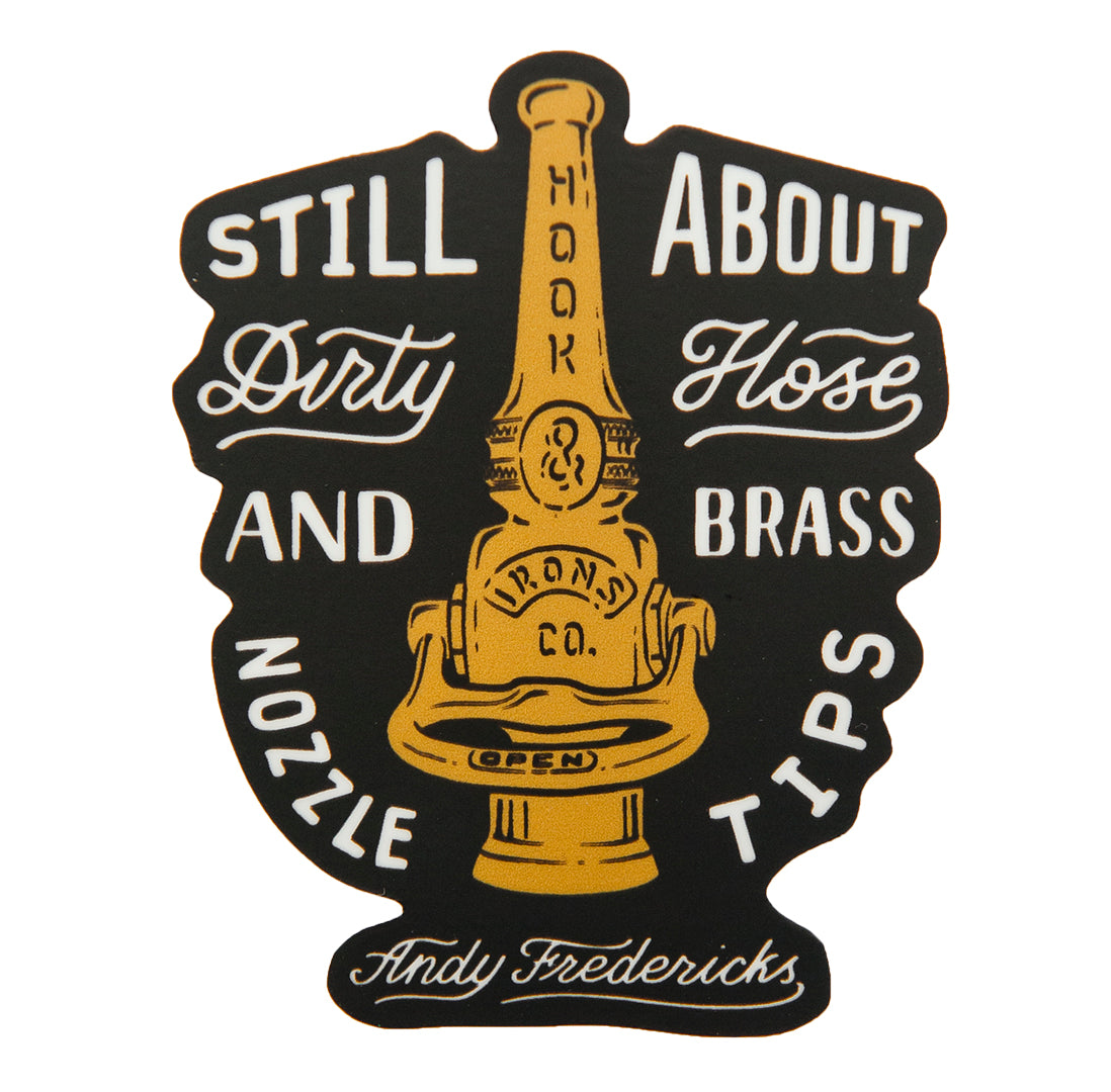 Firefighter Vinyl Slap Sticker | Model: Brass Nozzle