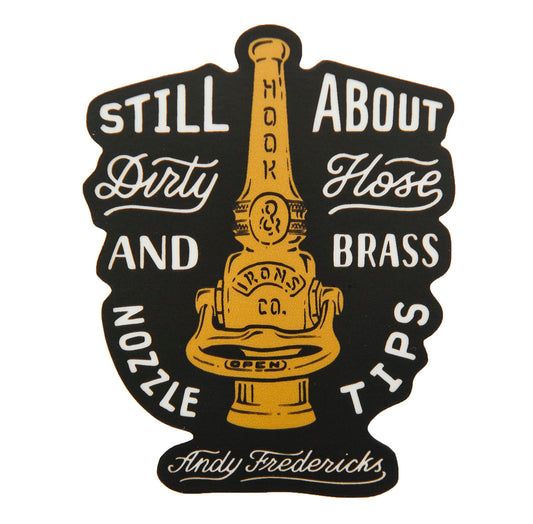Firefighter Vinyl Slap Sticker | Model: Brass Nozzle