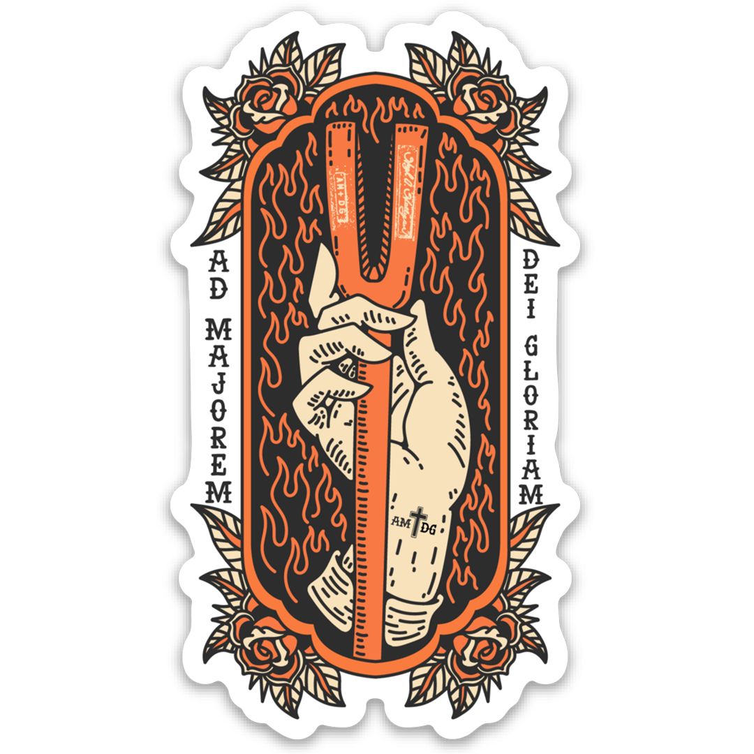 Firefighter Vinyl Slap Sticker | Model: AM+DG Halligan