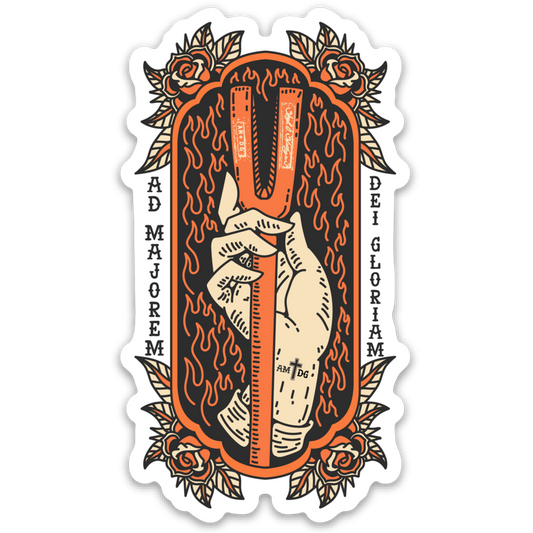 Firefighter Vinyl Slap Sticker | Model: AM+DG Halligan