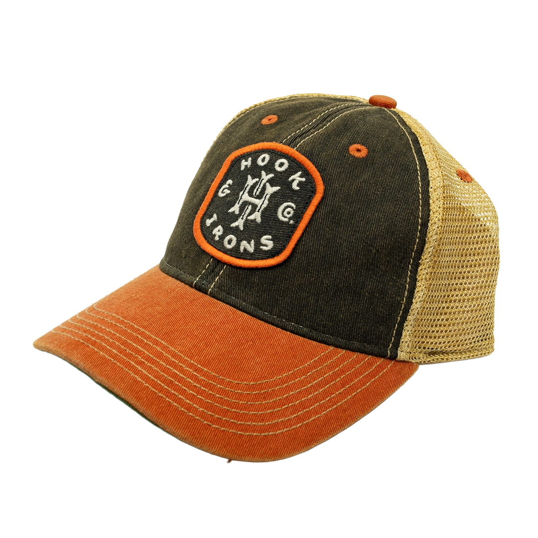 Vintage Trucker - Orange Snapback Hat