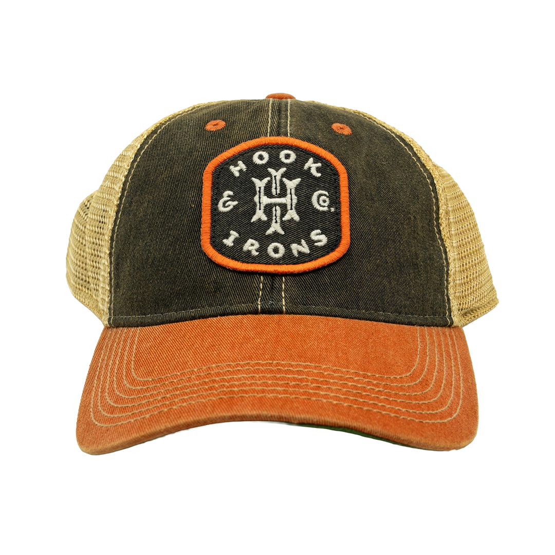 Vintage Trucker - Orange Snapback Hat