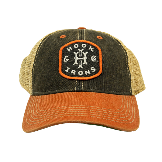 Vintage Trucker - Orange Snapback Hat