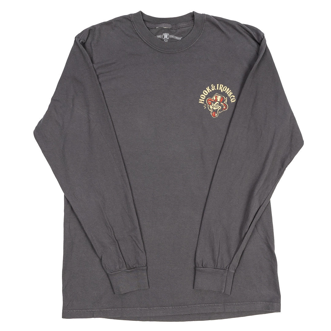 Firefighter Long Sleeve T-Shirt (Graphite) | Model: Alleycat