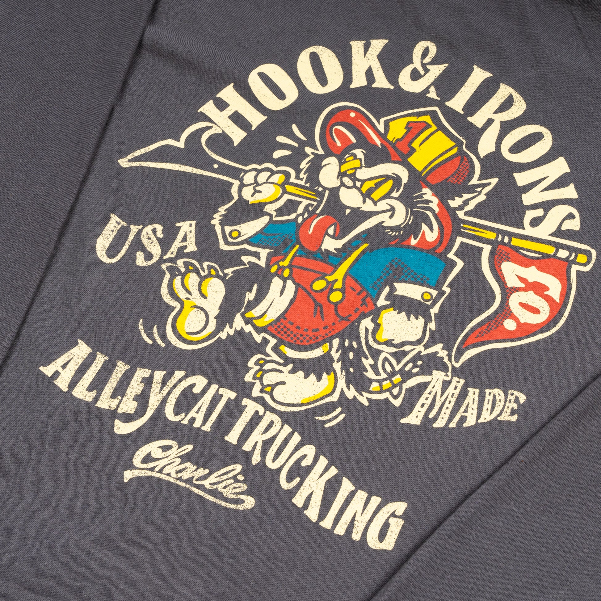 Firefighter Long Sleeve T-Shirt (Graphite) | Model: Alleycat