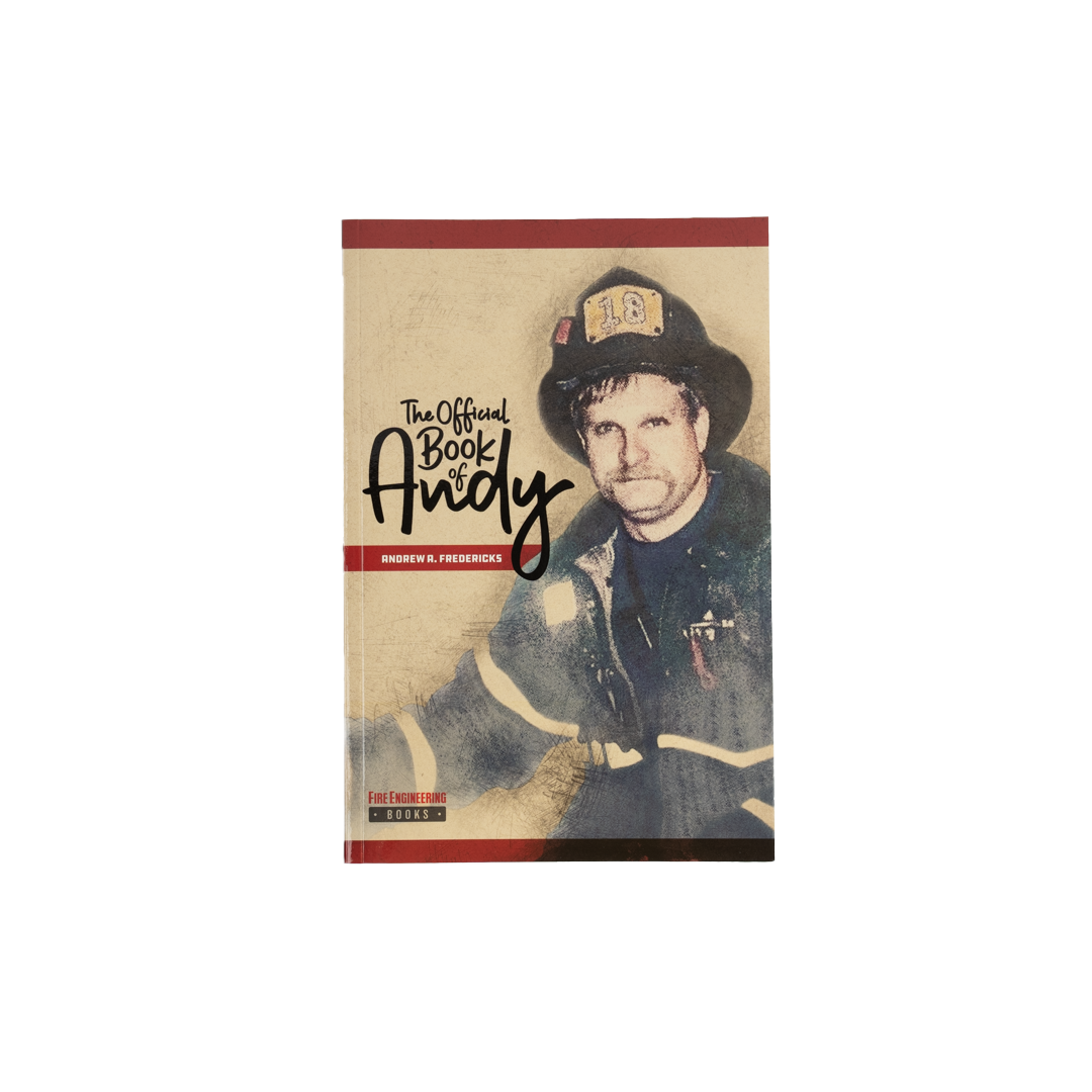 Book cover featuring a person in a uniform with 'The Official Book of Andy' text.