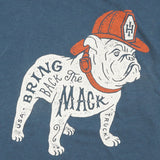 Womens Firefighter T-Shirt (Heather Navy) | Model: Bring Back The Mack