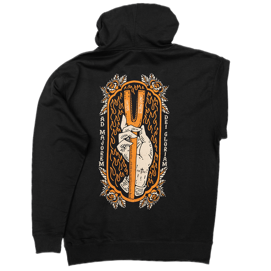 Firefighter Sweatshirt (Black) | Model: AM+DG Hoodie