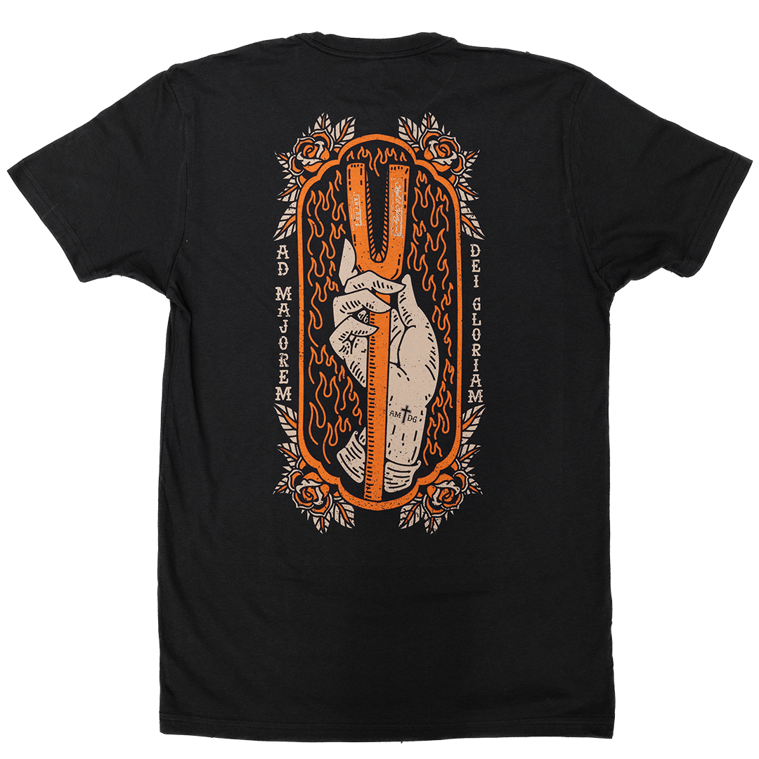 Firefighter T-Shirt (Graphite Black) | Model: AM+DG