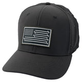 Firefighter Stretchfit Cap (Black) | Model: Star & Bars Fitted Hat