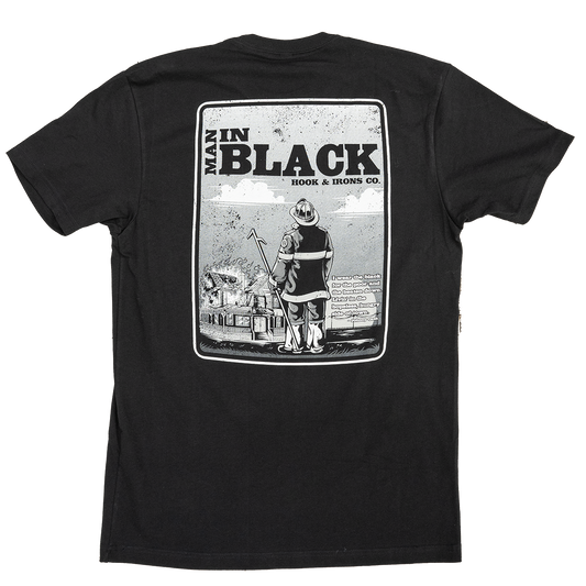 Firefighter T-Shirt (Black) | Model: Cash: Walk The Line