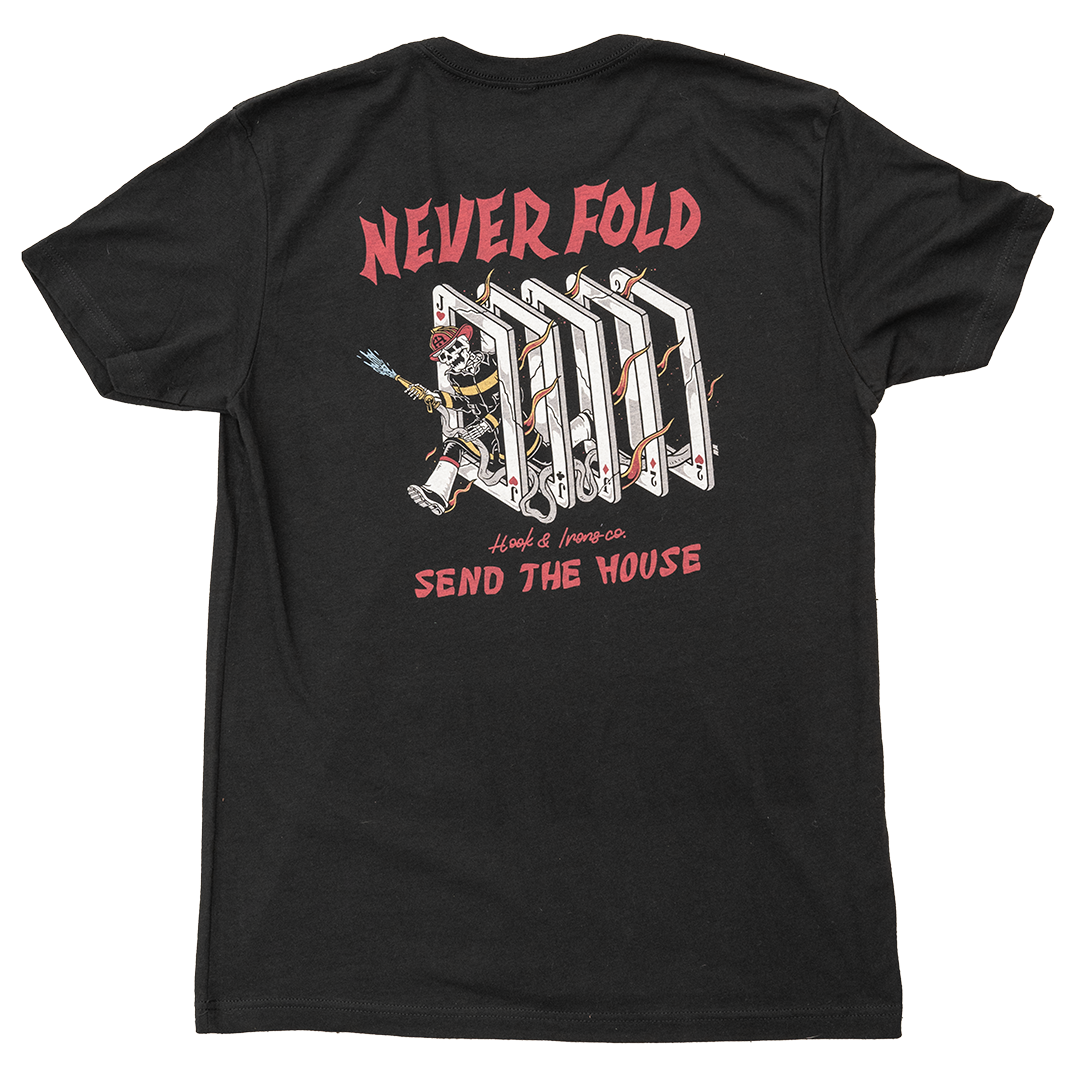 Firefighter T-Shirt (Black) | Model: Never Fold