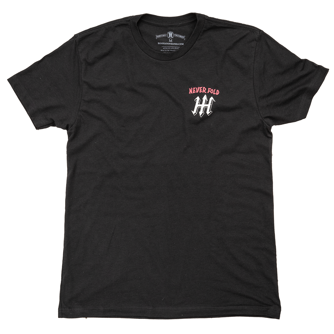 Never Fold - Black Tee