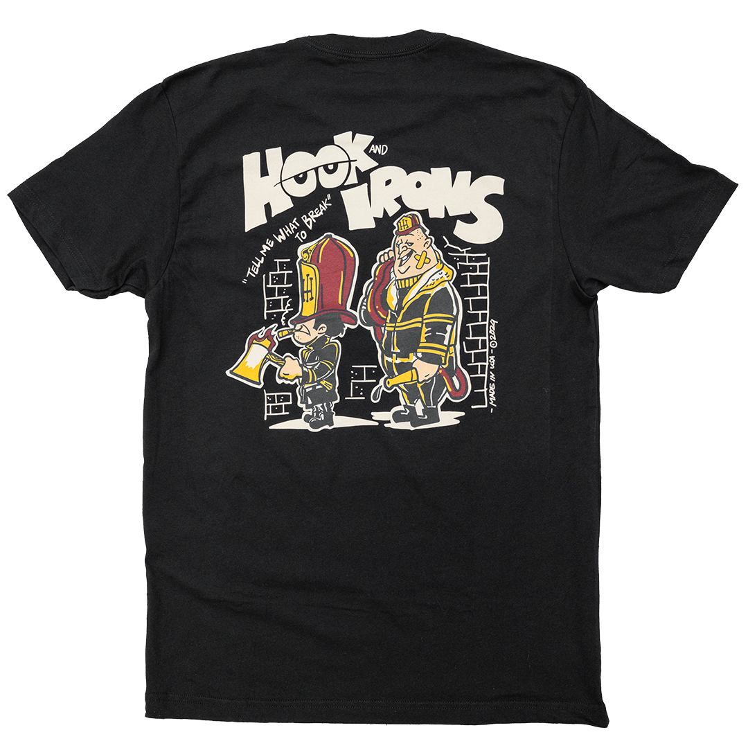 Firefighter T-Shirt (Black) | Model: The Goons