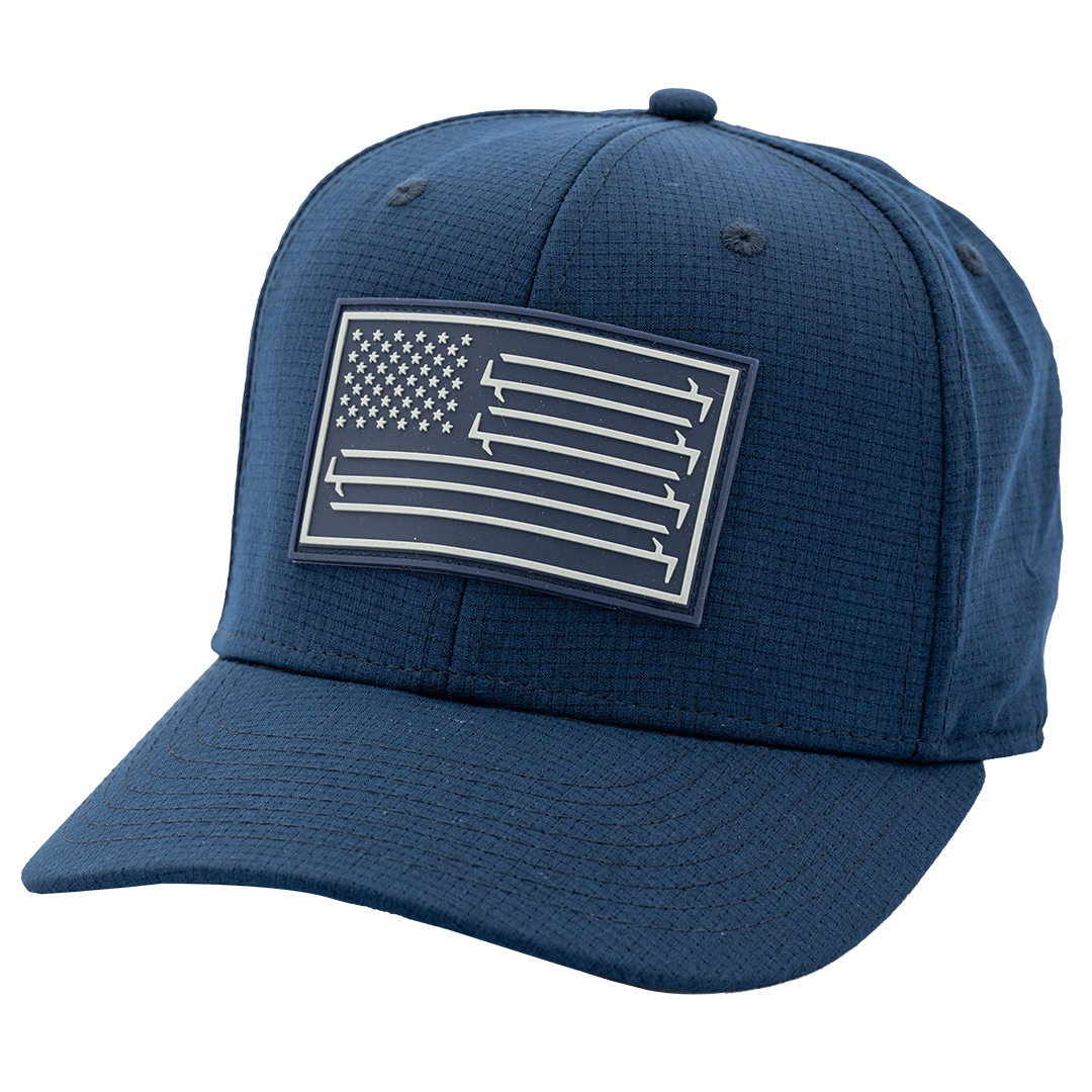 Stars And Bars Navy - Stretchfit Techmesh Hat