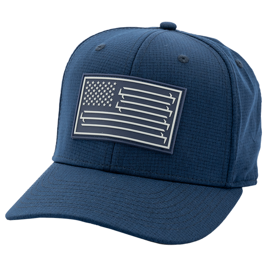 Stars And Bars Navy - Stretchfit Techmesh Hat