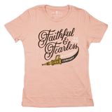 Womens Firefighter T-Shirt (Desert Pink) | Model: Faith & Fearless