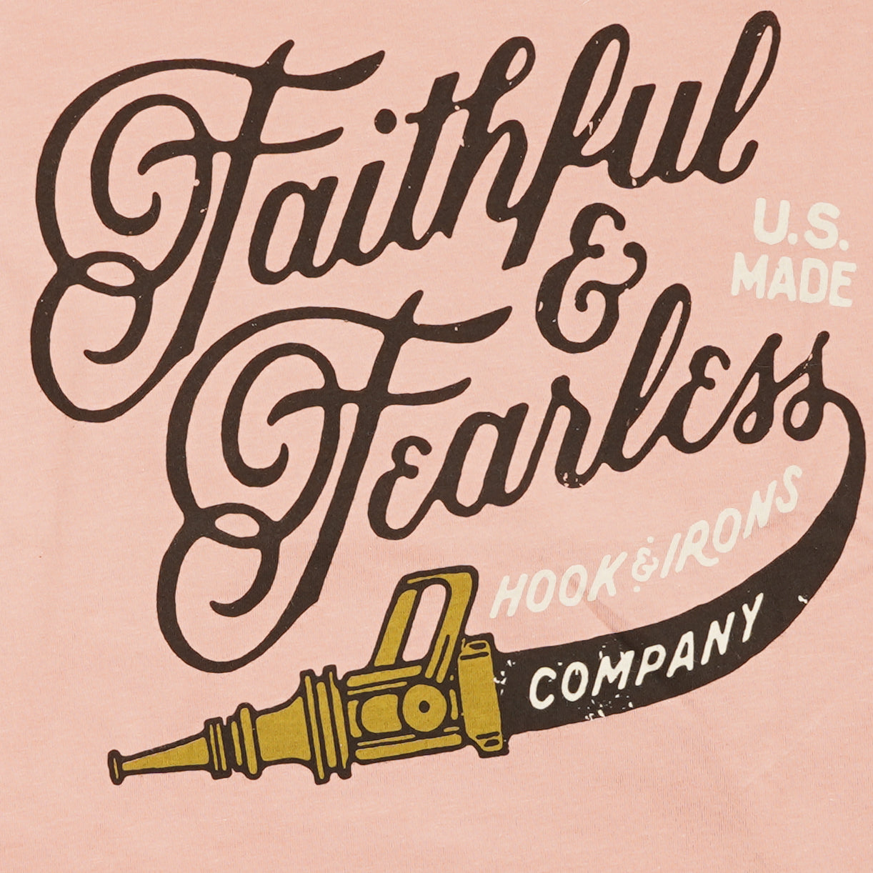 Womens Firefighter T-Shirt (Desert Pink) | Model: Faith & Fearless