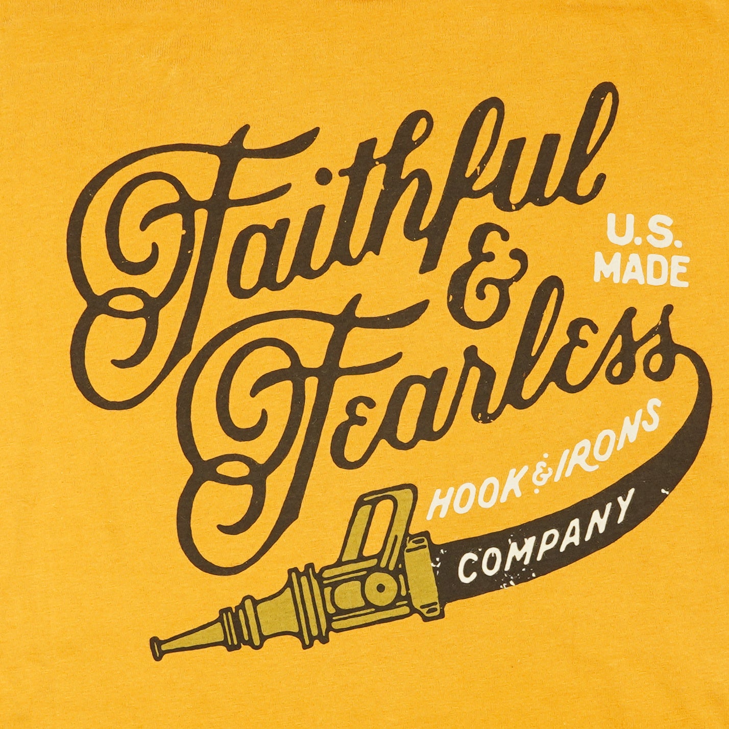 Womens Firefighter T-Shirt (Golden Rod) | Model: Faith & Fearless