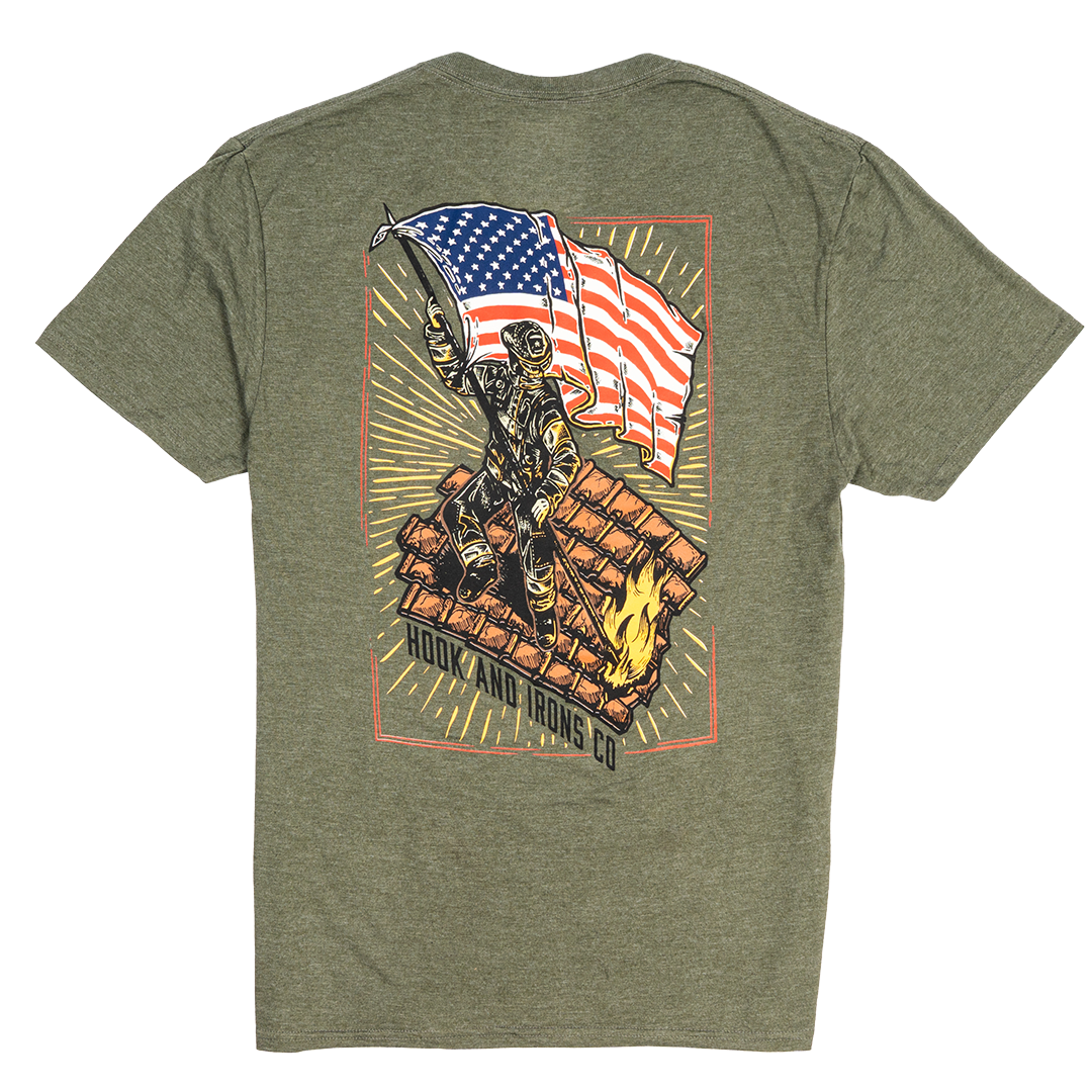 The Flag Bearer- OD Green Tee