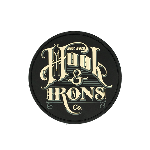 Negative Logo, Black on White Text - PVC Patch