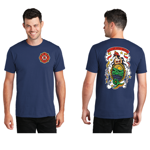 Asheville FD Come Hell Or High Water - Unisex Navy Short Sleeve (pre-order)