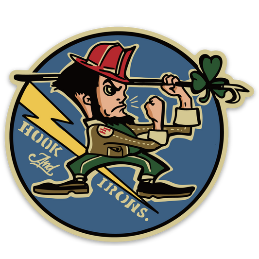 Firefighter Vinyl Slap Sticker | Model: Fightin' Leprechaun