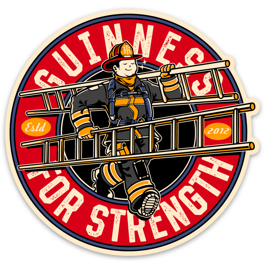 Firefighter Vinyl Slap Sticker | Model: Guinness For Strength