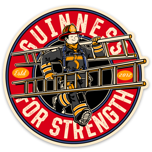 Firefighter Vinyl Slap Sticker | Model: Guinness For Strength