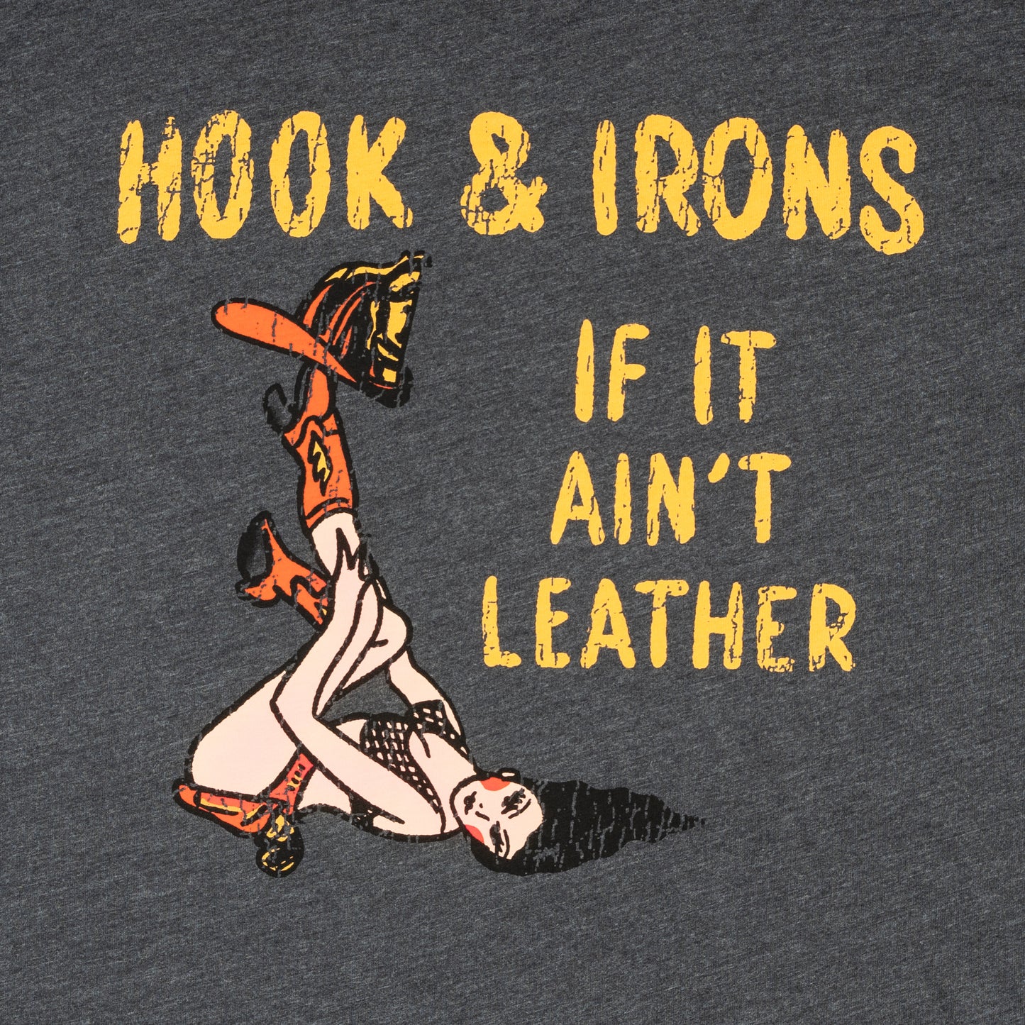 Firefighter T-Shirt (Charcoal) | Model: If It Ain't Leather