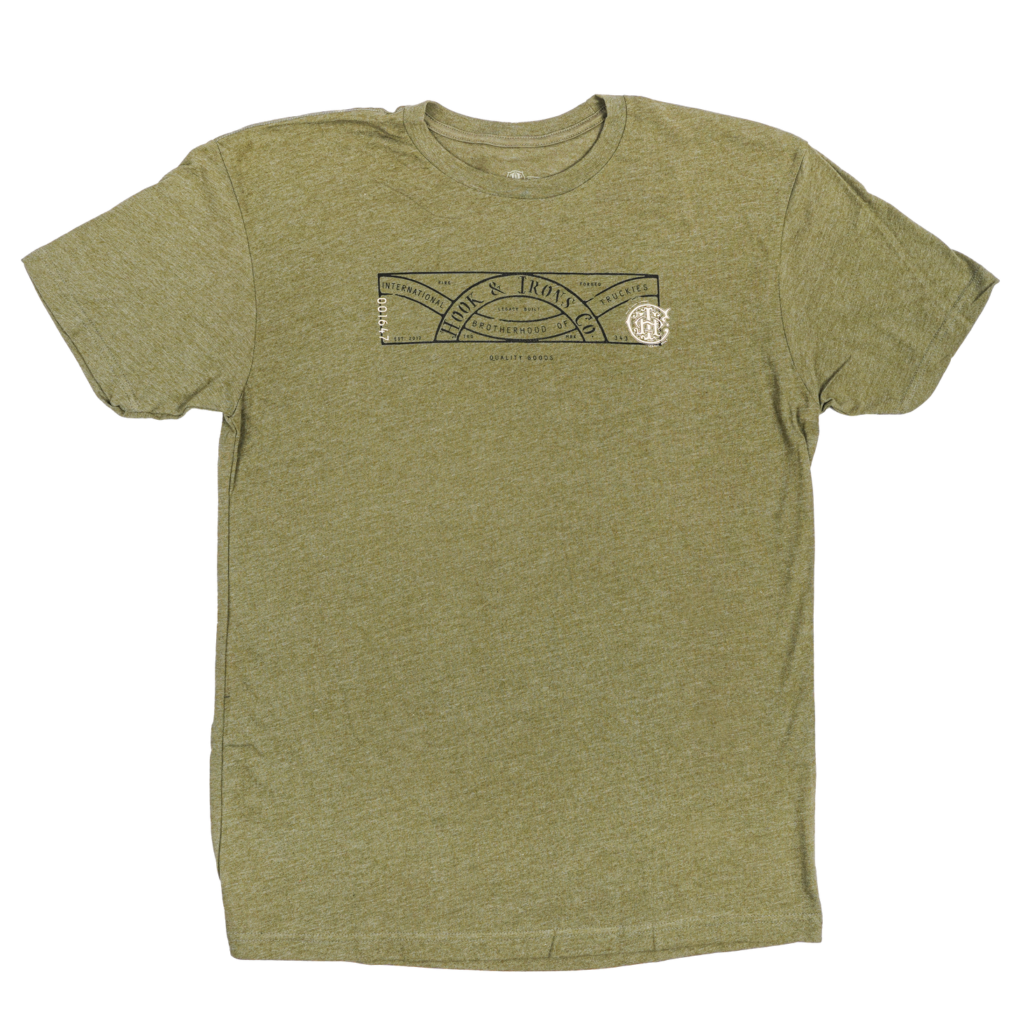 Firefighter T-Shirt (Olive Green) | Model: International Association of Truckies