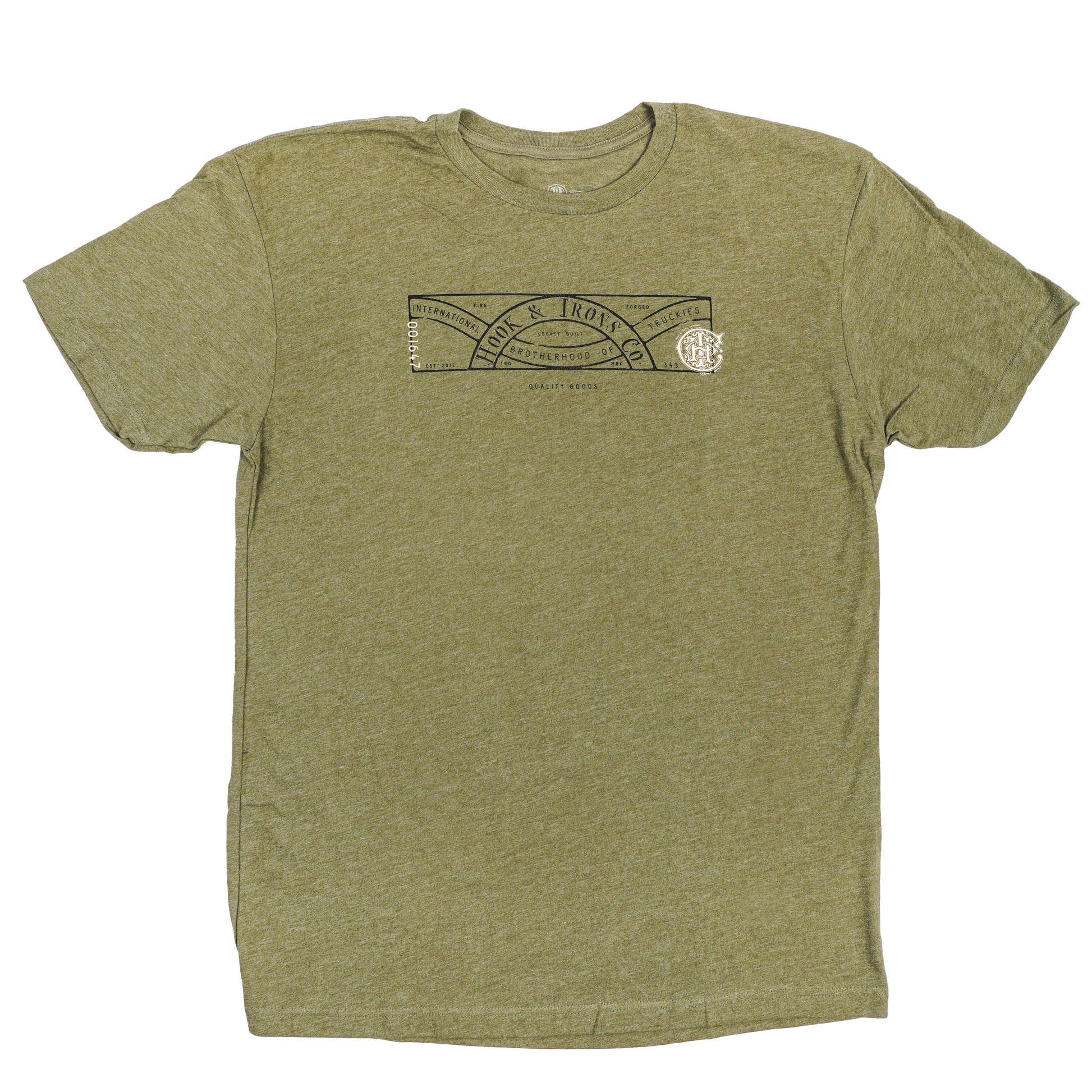 Firefighter T-Shirt (Olive Green) | Model: International Association of Truckies