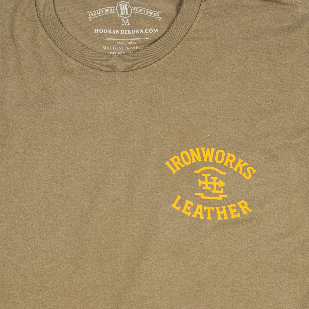 Ironworks Leather - Green Tee