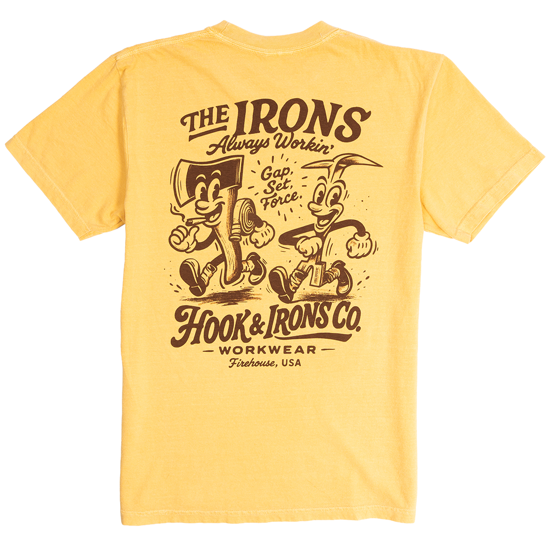 The Irons Always Workin' - Heavyweight Mustard Tee