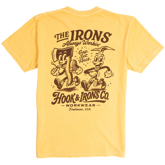 The Irons Always Workin' - Heavyweight Mustard Tee