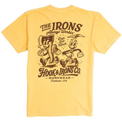 Always Workin' - Heavyweight Mustard Tee