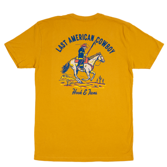 Firefighter T-Shirt (Gold) | Model: Last American Cowboy